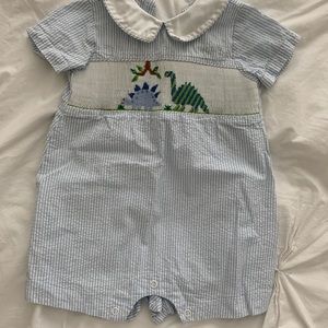 Seersucker baby romper